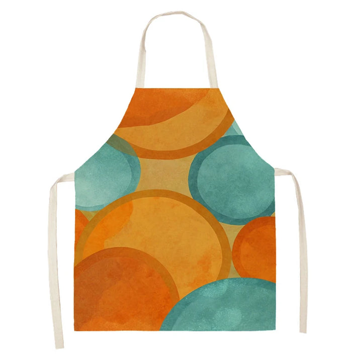Women's kitchen apron Linen man Children's Big size Child girl Waterproof funny Half Work Coffee nordic boho morandi abstract