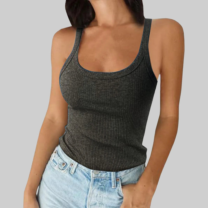 Green Camis O Neck Summer Knit Vest Sleeveless Women Sexy Basic T Shirt White Off Shoulder Ribbed Black Tank Tops Casual Y2K