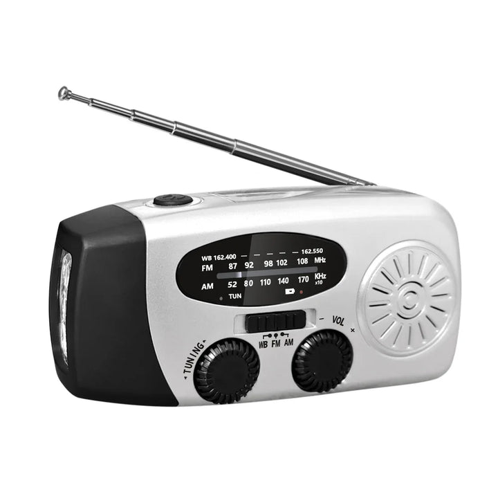 Emergency Hand Crank Radio with LED Flashlight FM AM WB NOAA Weather Radio 600mAh USB Charging Emergency Waterproof Camping