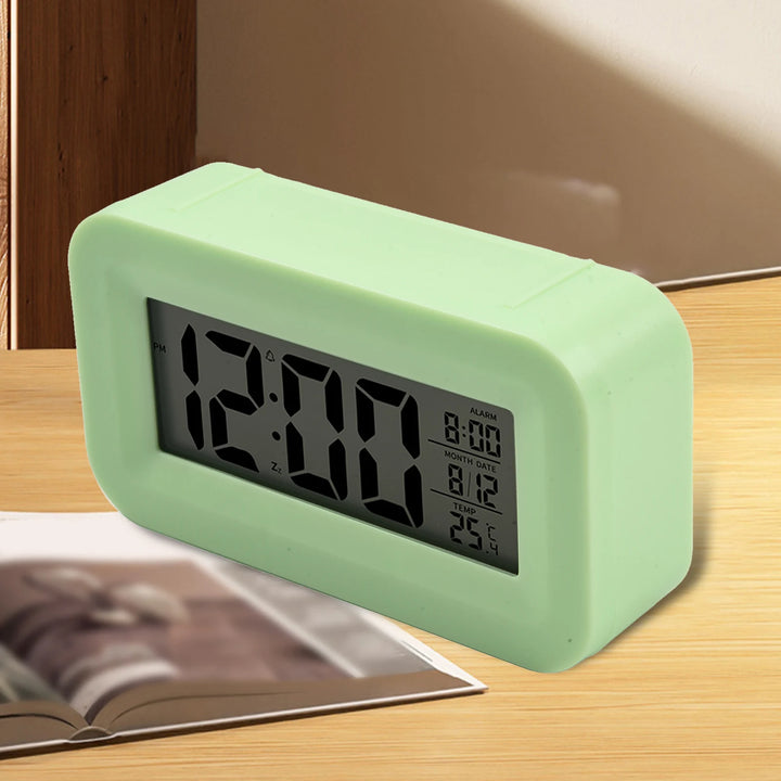 1 Pcs Cute Digital Alarm Clock Backlight Snooze Mute Calendar Clock Desktop Table Clocks Temperature Electronic LED Clock