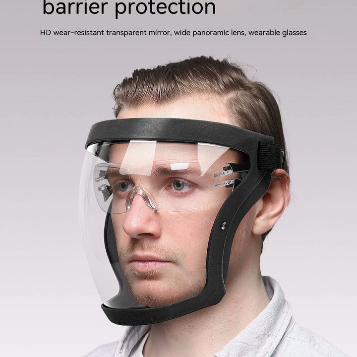 Transparent Facial Protector Super Protective Face Shield for Work Weed Whacking Anti-Fog Full Face Mask for Kitchen Oil Proof