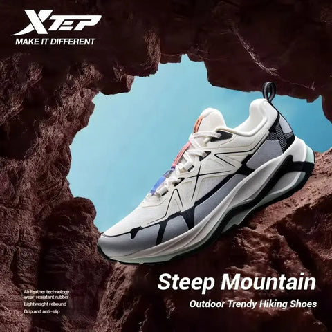 Xtep Steep Mountain Running Shoes For Men 2024 Autumn Comfortable Sports Shoes Cushion Support Breathable Sneakers 876319110007