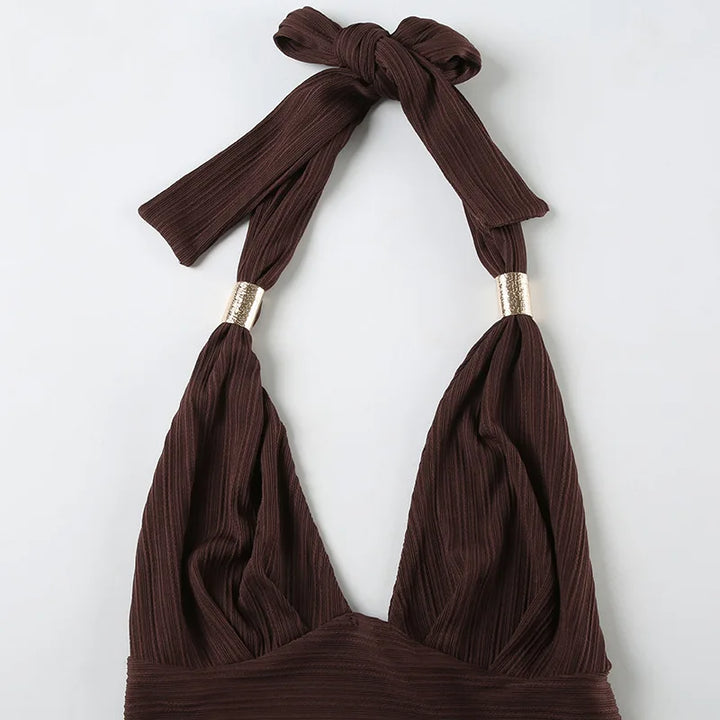 Purple Skirts Two Piece Sets Summer Holidays Party Outfits 2025 New Sexy Halter V-neck Tops and Irregular Mini Skirts Suits