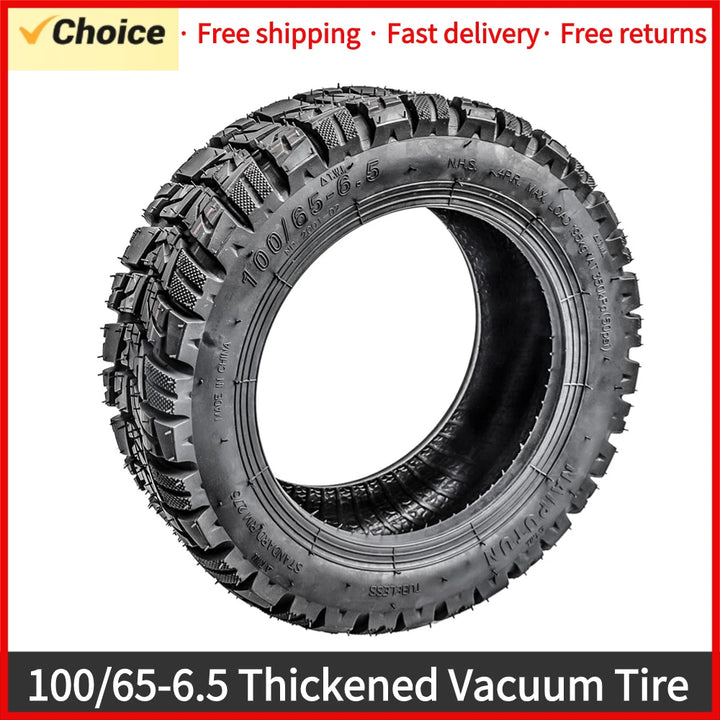 100/65-6.5 Thickened Vacuum Tire 11 Inch Electric Scooter Modified Tire Off-Road Tubeless Tyre with Nozzle