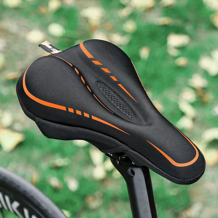 WEST BIKING Bicycle Saddle Cover Silicone Shockproof Bike Cushion Cover Breathable Rebound Bike Seat Cover Cycling Accessories