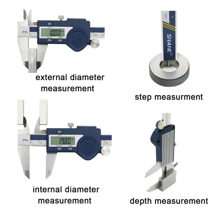 SHAHE 8 Inch Caliper Measuring Tool with Stainless Steel IP54 Protection Electronic Digital Caliper 200mm
