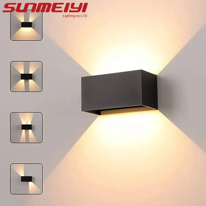 Outdoor Wall Lamp Waterproof Modern Minimalist Living Room Super Bright LED Up and Down Dual Head Staircase Corridor Balcony