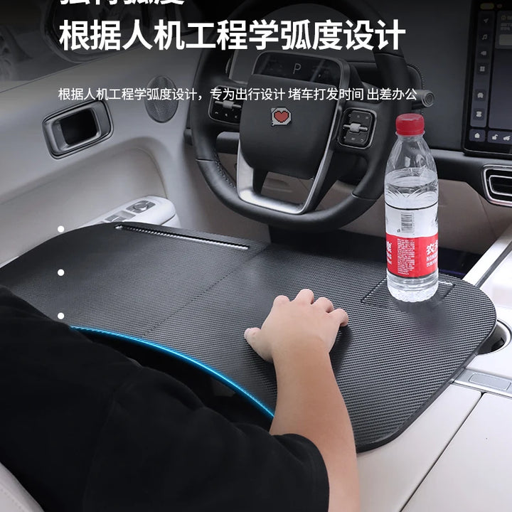 For Leading LI Lixiang L6 L7 L8 L9 2024 Driver's Steering Wheel Table Car Foldable Carbon Fibre Food Tray Car Drink Holder Table