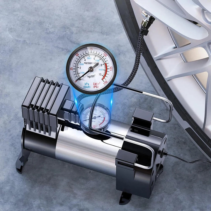 DC12V Automotive Inflation Pump Portable Dual Purpose Heavy Duty Car Tyre Inflator Pressure Tire Inflation Air Compressor