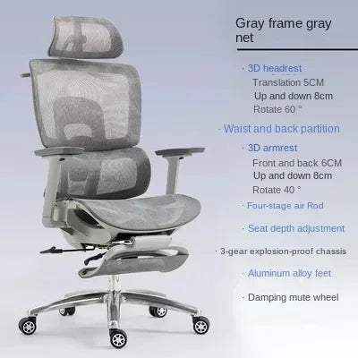 Ergonomic Office Chair with Adjustable Armrest, Lumbar Support, and Headrest – Perfect for Gaming and Desk Work