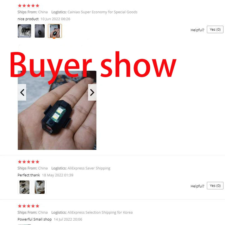 Motorcycle Light Drone Strobe Light 7 Color Mini USB LED Anti-Collision Bike Aircraft Night Flying Flashing Warning Signal Light