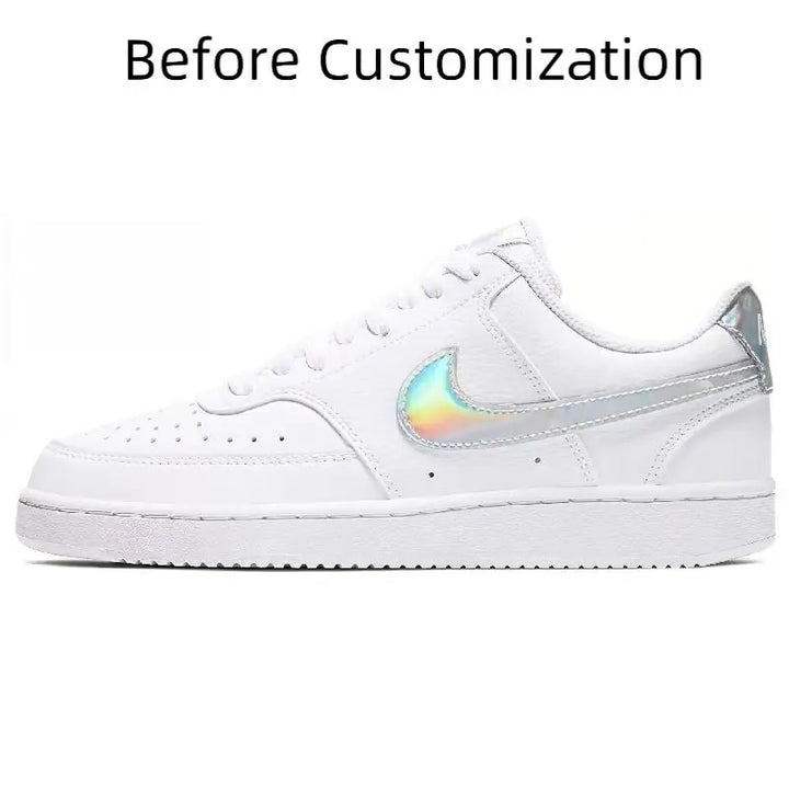 【Customize】Nike Court Vision 1 Skateboarding Shoes Women's Sneakers shoes CW5596-100