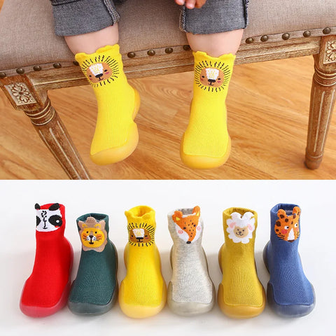 Baby Socks Shoes Infant Cute Cartoon Kids Boy Shoes Soft Rubber Sole Child Floor Sneaker BeBe Booties Toddler Girls First Walker