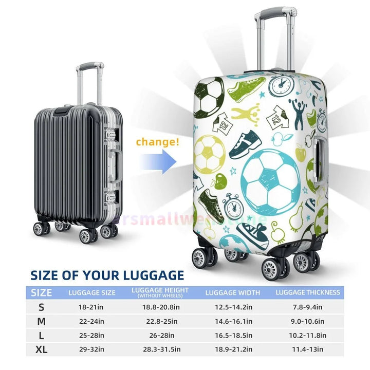 Football Luggage Cover Suitcase Protector Thicken Elasticity Dust Covered Anti-scratch Protective Case 18-32 Inch