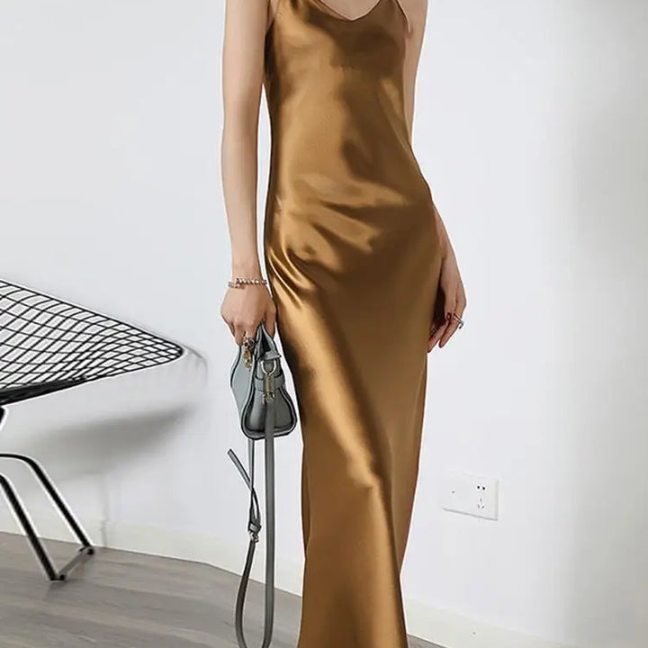 ZANZEA 2023 Stylish Party Dress Womens Summer Sundress Spaghetti Strap Split Maxi Vestidos Female V Neck Robe Oversize Dresses