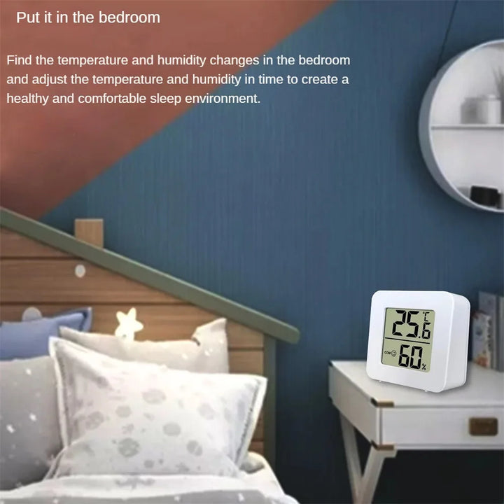 1PC Humidity Meter Sensor Gauge LCD Digital Mini Thermometer Hygrometer Indoor Electronic Thermometer Weather Station For Home