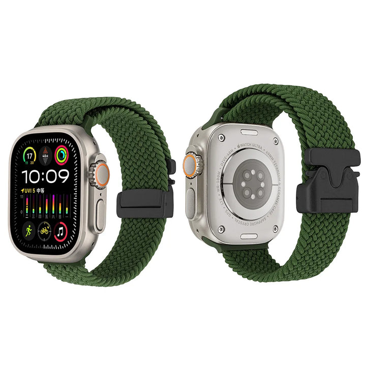 Nylon Canvas Watch Strap for Apple iWatch Series 10 42mm 46mm Ultra 1/2 49mm  S9 8 7 41mm 45mm  S4-6 40mm 44mm Parachute Buckle