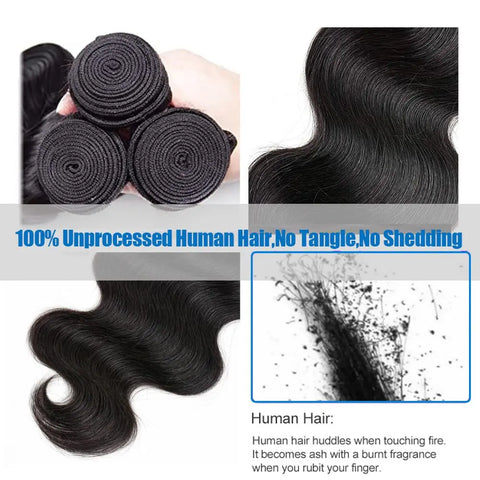 14 16 18 Inch Human Hair Bundles Human Hair Body Wave Bundles Human Hair 12A Weave Bundles Human Hair