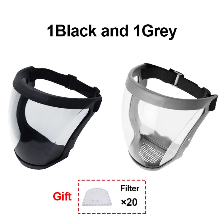 Work Protection Mask Transparent Facial Shield Transparent Facial Protector Face Protective Screen Kitchen Accessories Gadgets