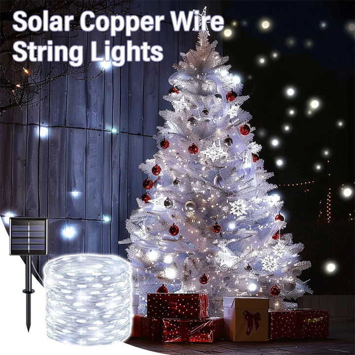 32m/22m/12m/7m IRILUCN Solar LED Light Outdoor Festoon Lamp Garden Light String Waterproof Christmas Garland Yard Decoration