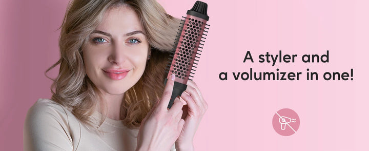 LISAPRO Curling lron Brush 2 in 1 Electric Hair Comb Negative lon Hair Dryer Styling Appliances Portable Professional Hair Strai