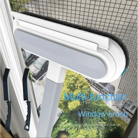 1/2/3PCSWindow Cleaning Brush Household Screen Window Brush Free Removable Washable Double-Sided Glass Wiper Long Handle Screen