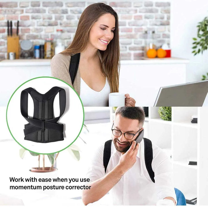 Posture Corrector for Women and Men，Support for Back Pain Relief, Adjustable to Improve Back Posture and Lumbar Support