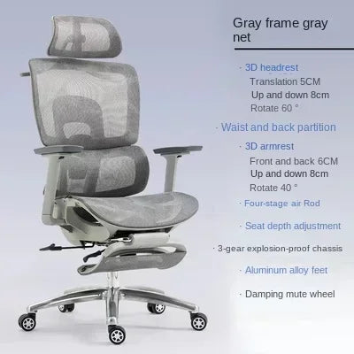 Ergonomic Office Chair with Adjustable Armrest, Lumbar Support, and Headrest – Perfect for Gaming and Desk Work