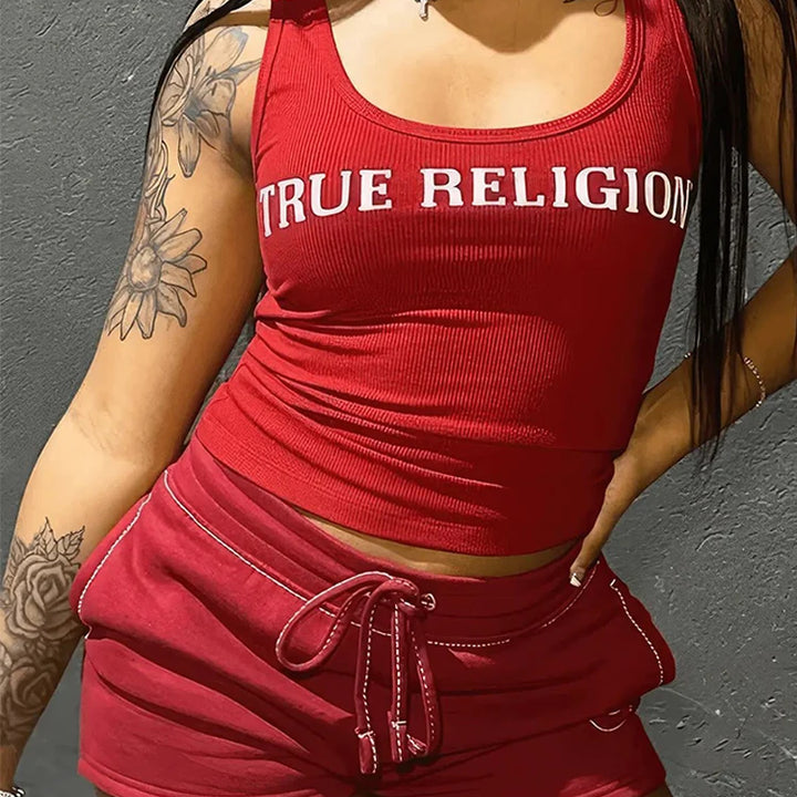 Crop Tops Summer Ribbed 2 Piece Pant Set Outfits Women Y2K Streetwear Sexy Club Graphic Crop Shirts Two Piece Set Shorts Pant