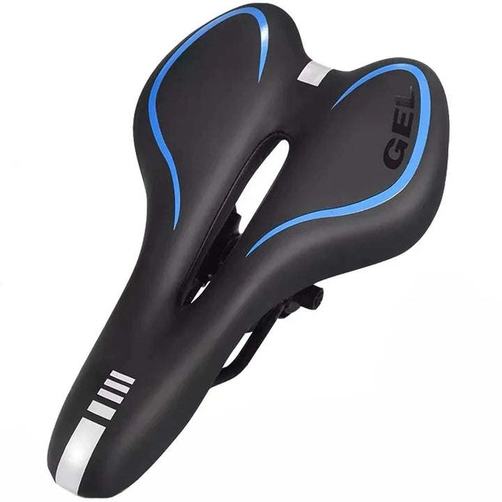 Bike Saddle Silicone Cushion Cycling Seat PU Leather Surface Silica Filled Gel TimeTrial Comfortable Shockproof Bicycle Saddle