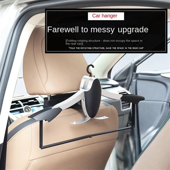 Detachable Multifunctional Car Coat Hanger Car Seat Coat Hanger Clothes Suits Holder Organizer Mounts Holder Silver