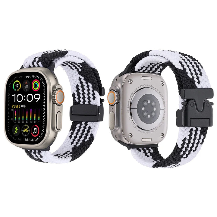 Nylon Canvas Watch Strap for Apple iWatch Series 10 42mm 46mm Ultra 1/2 49mm  S9 8 7 41mm 45mm  S4-6 40mm 44mm Parachute Buckle