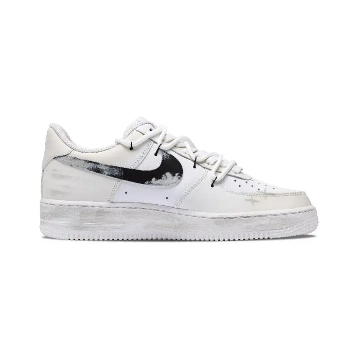 【Customize】Nike Air Force 1 Skateboarding Shoes Women's Low-top Grey/white/yellow Sneakers shoes DD8959-100