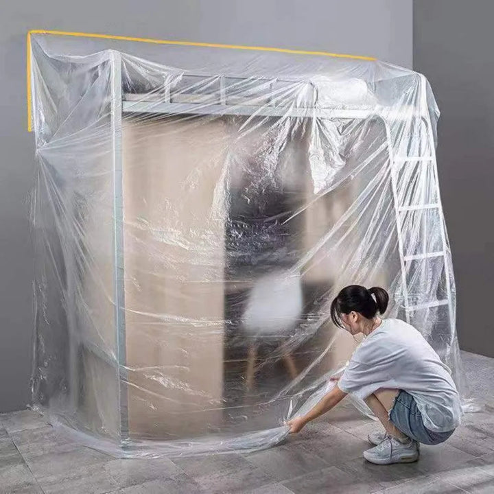 Disposable Cuttable Dust Film Self-adhesive Plastic Film Furniture Dustproof Protection Cloths Car Beauty Repair Masking Film