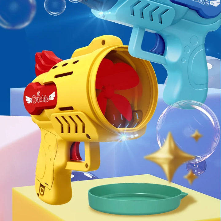 Light-Up Bubble Gun - 29-Hole Gatling Blaster for Boys & Girls 6-14 Years Old (Battery & Bubble Liquid Not Included)