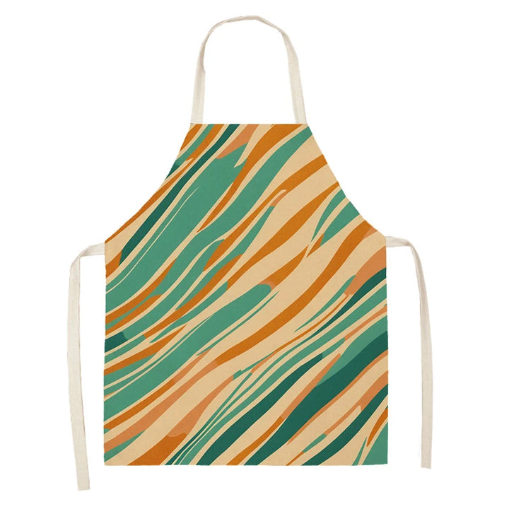 Women's kitchen apron Linen man Children's Big size Child girl Waterproof funny Half Work Coffee nordic boho morandi abstract