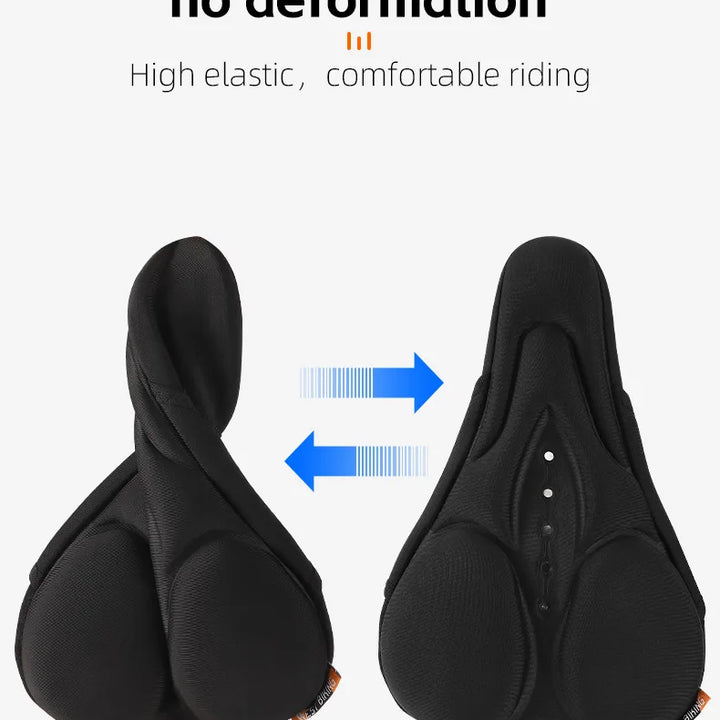 WEST BIKING Comfortable Bicycle Saddle Cover Breathable Rebound Silicone Foam Bike Seat Cover With Rain Cover Bike Accessories