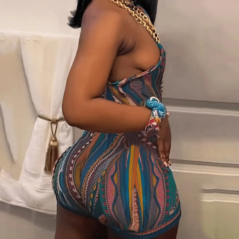 Five-Point Shorts European American Summer Rompers Women Adjustable Strap Padded Workout Shorts Jumpsuits Combinaison Femme