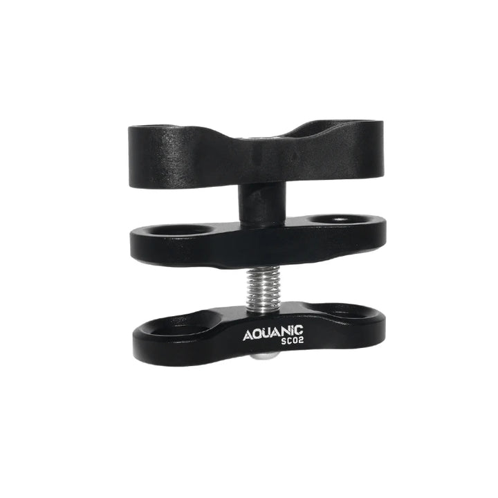 NiteScuba 2 Two Holes Clip Clamp Tripod Butterfly For Ball Head Mount Light Arm Bracket Connector Mount Adapter for Gopro Camera