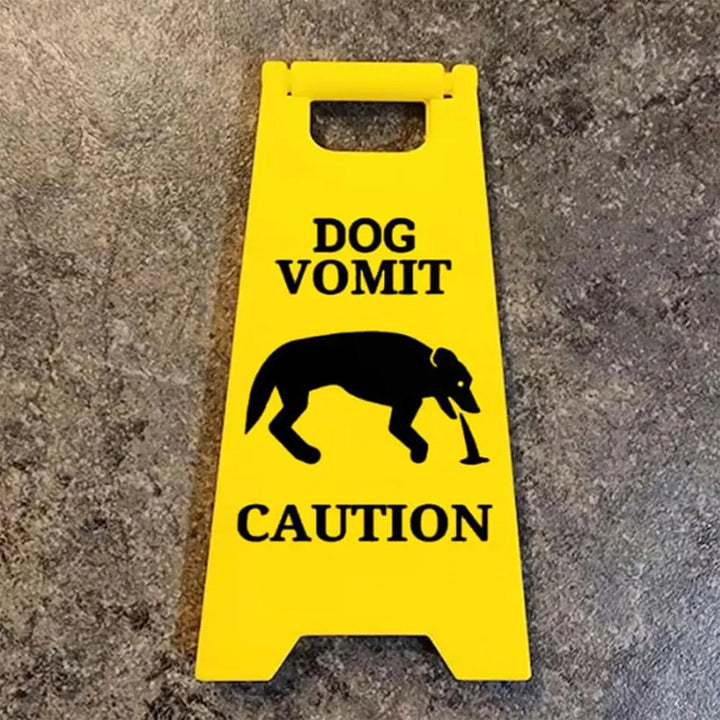 New Funny Cat Vomit Sign Bright Yellow Gift Dog Vomit Sign Yard Signs