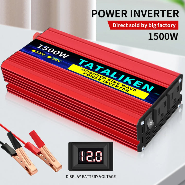 Modified Sine Wave Inverter Converter 2200W 3000W 4000W AC 12V 110V 60HZ With LED Voltage Display