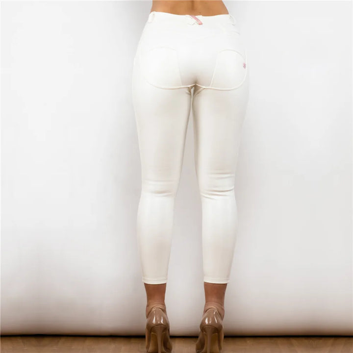 Shascullfites Melody Black Faux Leather Pants Womens Shape Pants Tall Leather Jeans Bright Leggings with Fleece Dropshipping
