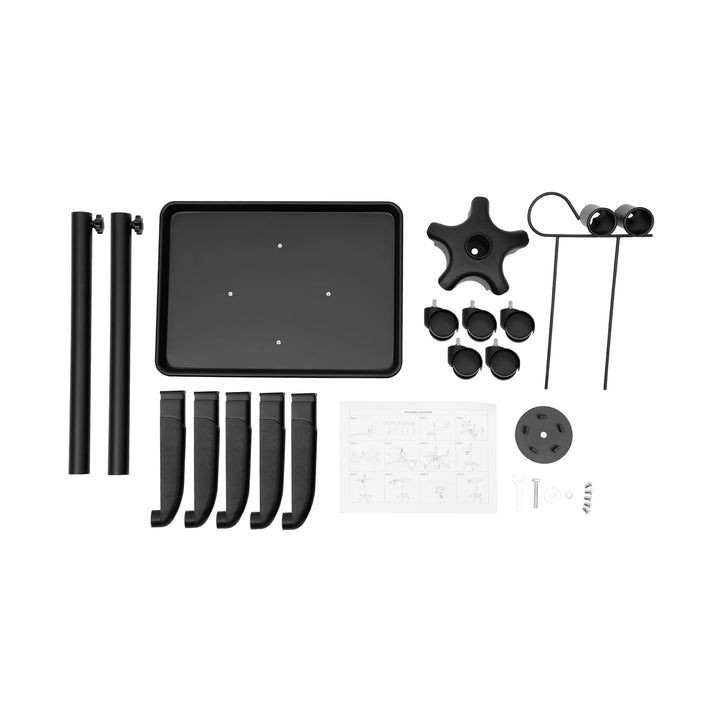 Professional Aluminum Salon SPA Rolling Cart Medical Tattoo Mobile Trolley Hair Instrument Service Tray Black/Silver