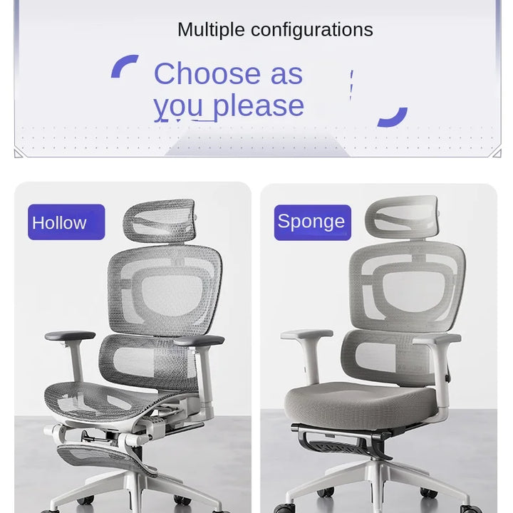 Comfortable Ergonomic Office Chair with Adjustable Height and Lumbar Support for Long Sitting Hours and Gaming