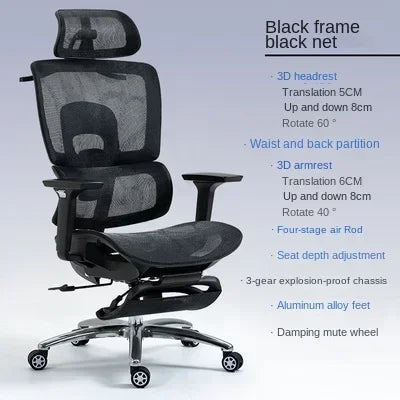Ergonomic Office Chair with Adjustable Armrest, Lumbar Support, and Headrest – Perfect for Gaming and Desk Work