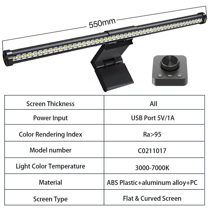 BEIMU Screen Light Desk Lamp Computer Monitor Light Bar Screen Hanging Light Table Lamp Monitor Laptop Light USB Study Read Lamp