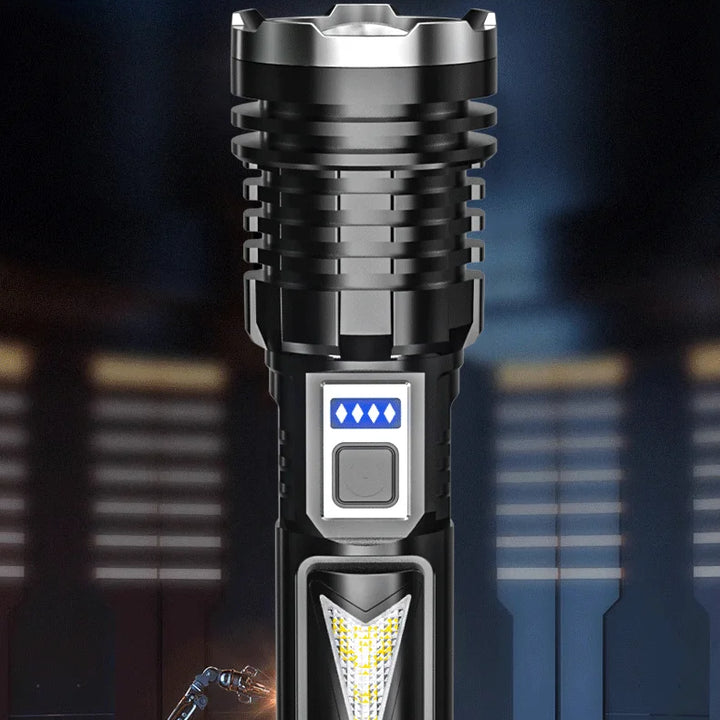 New White Laser Flashlight, High-power Spotlight, Long-range Shooting Outdoor Emergency Long Endurance Strong Bright Flashlight