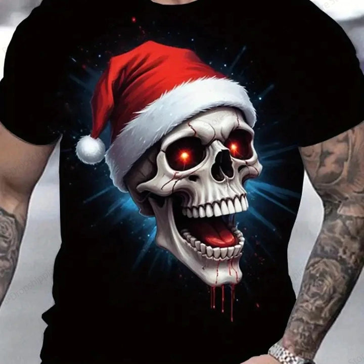 Funny Santa Claus 3d Print Tshirt Men Women Fashion T-shirt Christmas Graphic T Shirt Short Sleeve Tops Tees Summer Top New Year