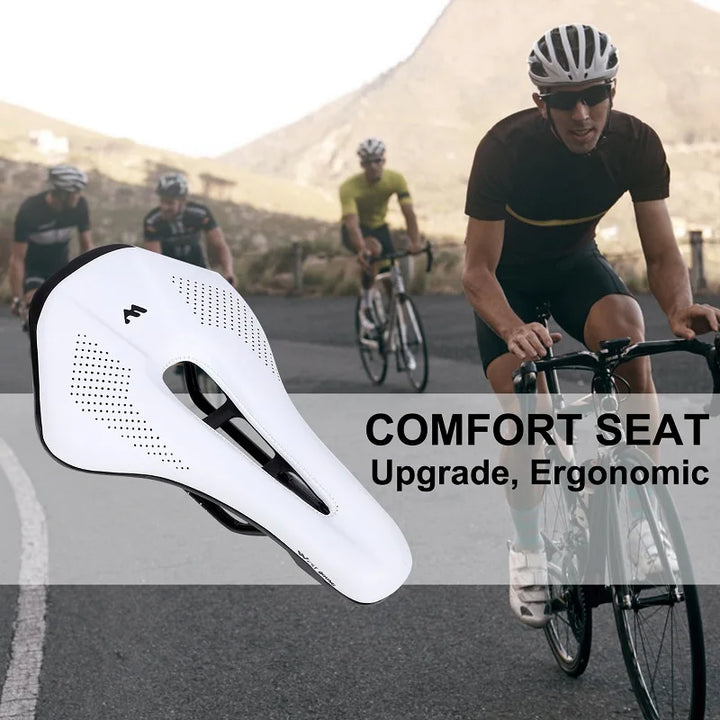 WEST BIKING Bicycle Saddle Comfortable Bike Seat Wear-resistant PU Leather Hollow Road Bicycle Parts Cycling Saddle Bike Cushion