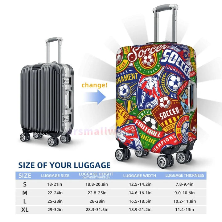 Football Luggage Cover Suitcase Protector Thicken Elasticity Dust Covered Anti-scratch Protective Case 18-32 Inch